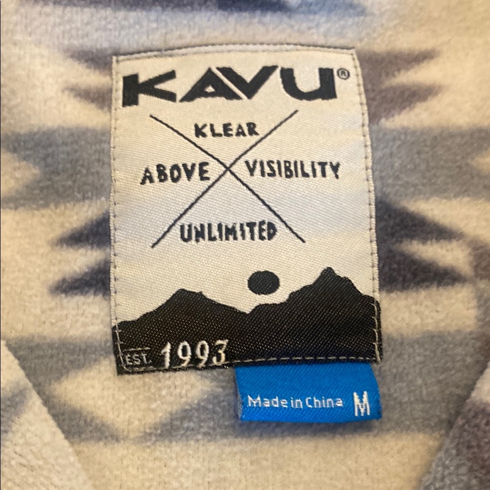 KAVU fleece Geometric Pattern Pullover - Picture 2 of 10